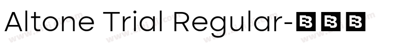 Altone Trial Regular字体转换